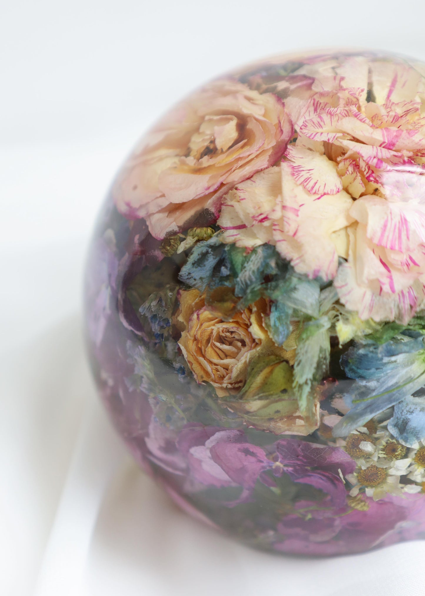 Resin Flower Dome Paper Weight