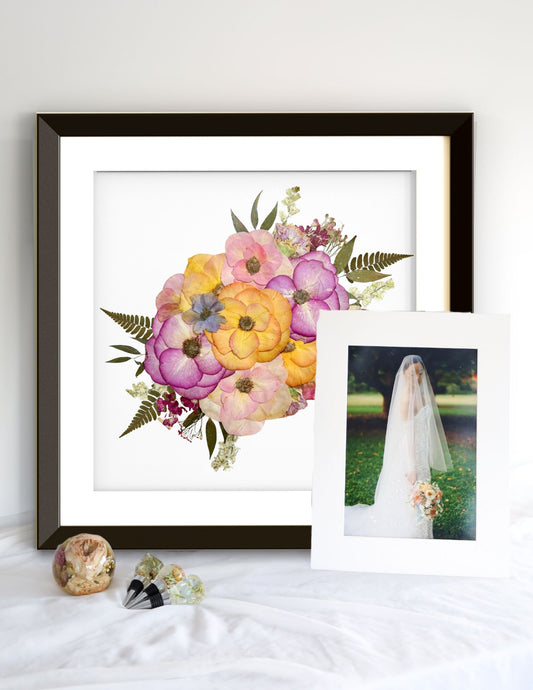 Pressed flowers frame & resin preservation package