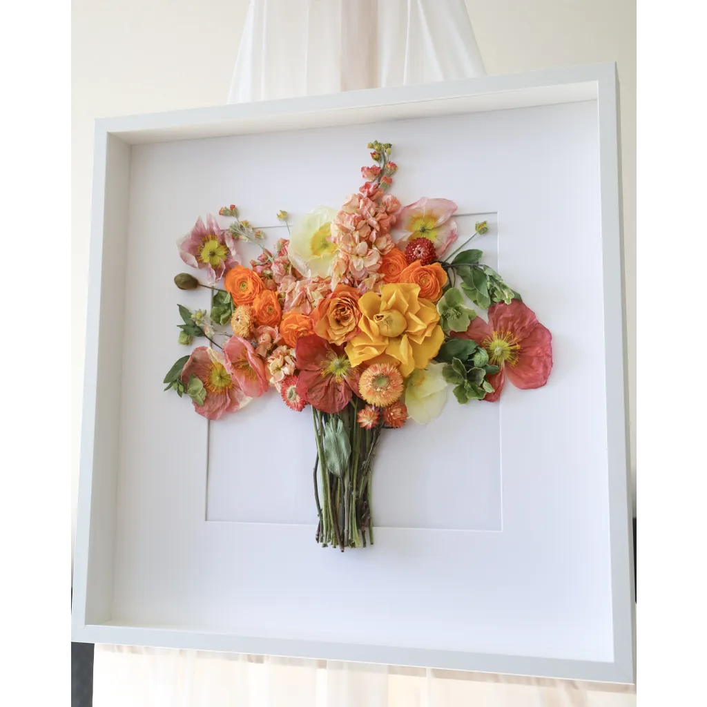 Framed bouquet multiple sizes - framed