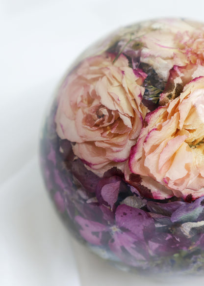 Resin Flower Dome Paper Weight