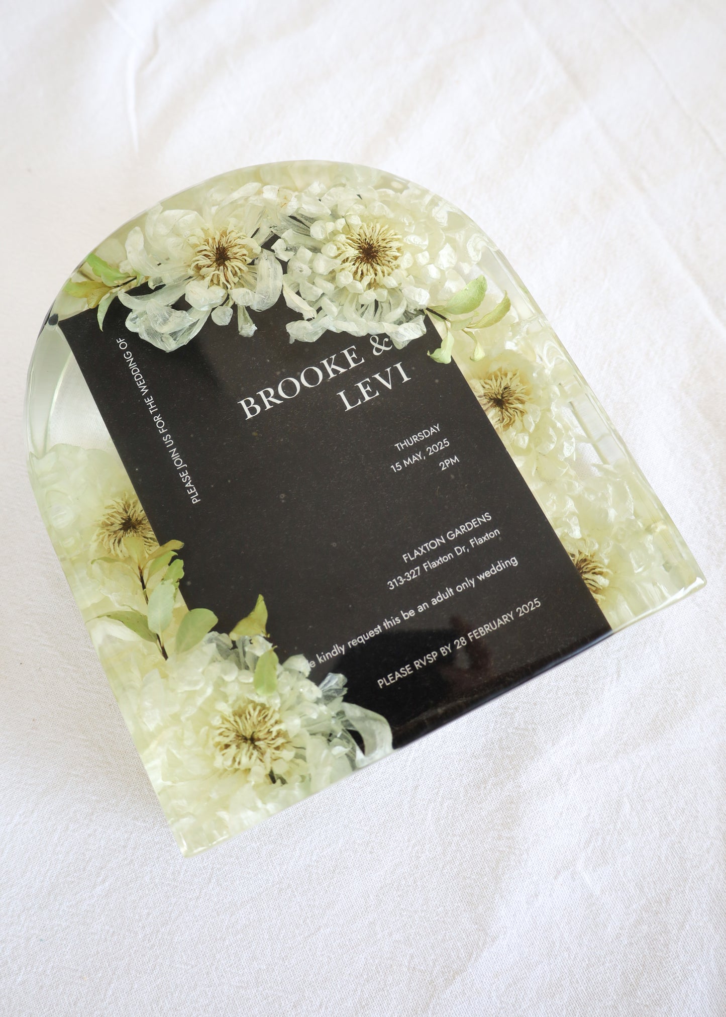 Flowers Preserved In Resin Arch Block