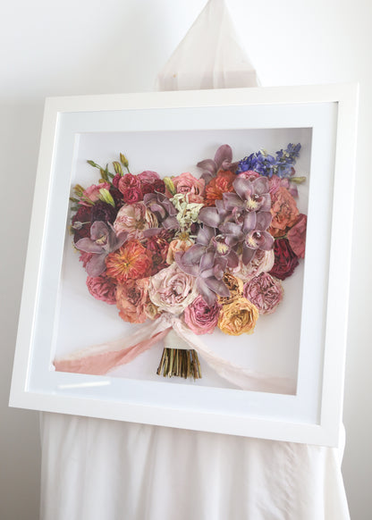 Framed Preserved Bouquet 50x50