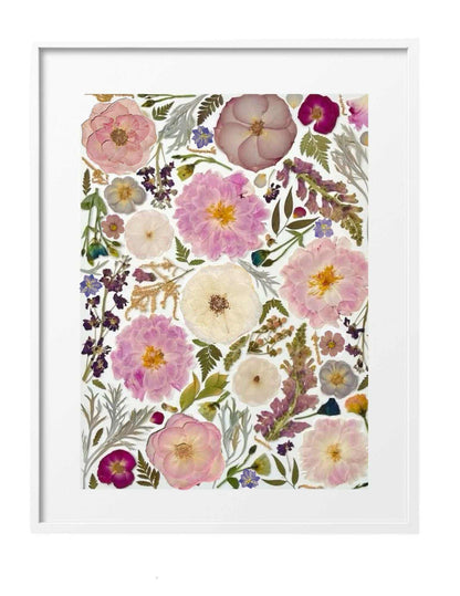 A4 pressed flower frames preserving colorful flowers in handcrafted glass frames